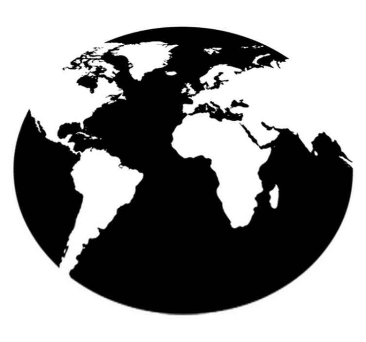 乙烯基地毯 世界地图圆形装饰贴纸 - TenStickers