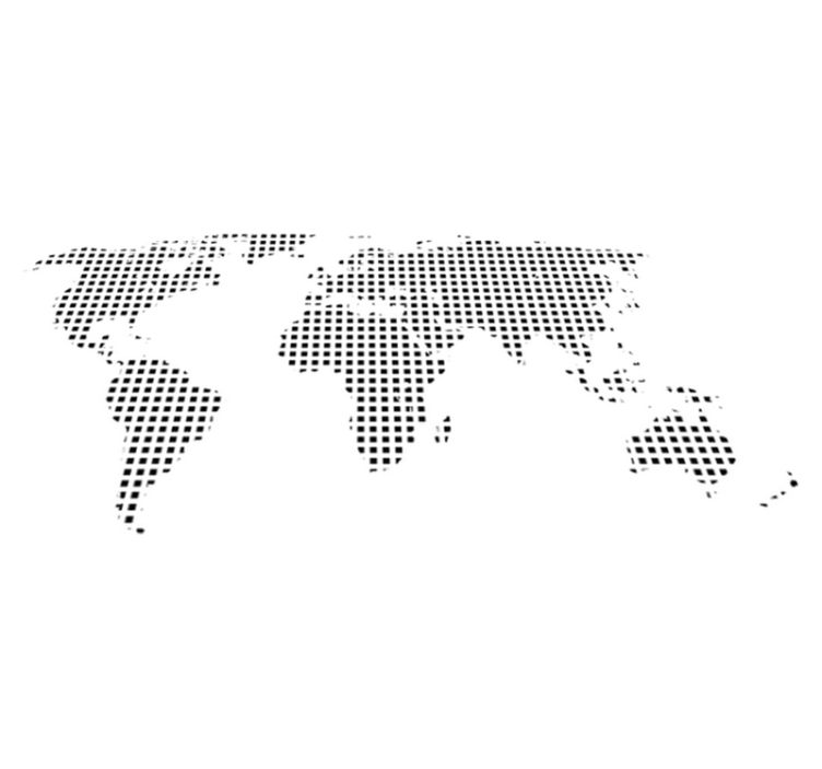 乙烯基地毯装饰世界地图方块图案 - TenStickers