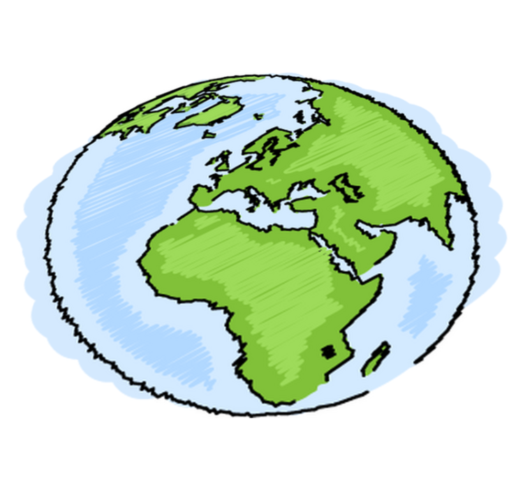 乙烯基地毯 装饰性乙烯图案地球 - TenStickers