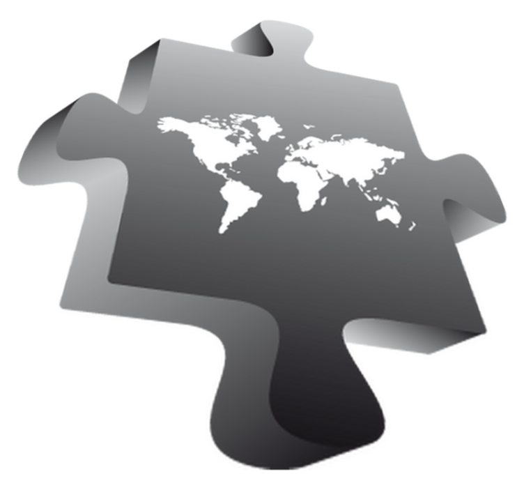 乙烯基地毯世界地图拼图款 - TenStickers