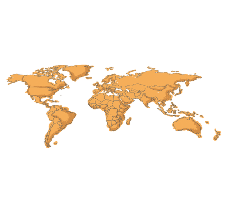 乙烯基地毯青少年世界地图款式 - TenStickers