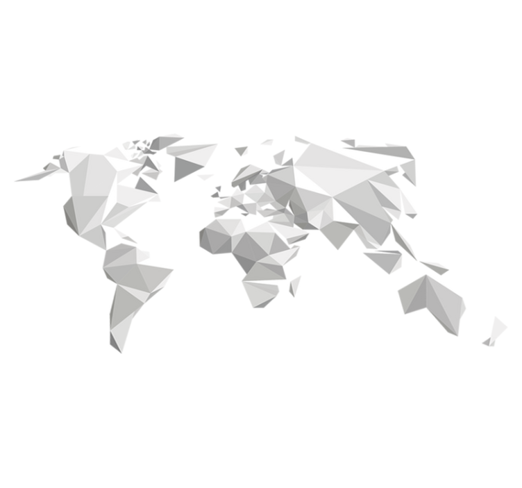 乙烯基地毯折纸世界地图 - TenStickers