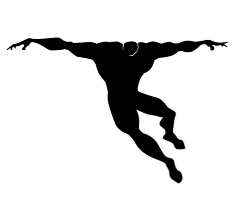 乙烯基地毯 儿童 超级英雄跳跃图案 - TenStickers