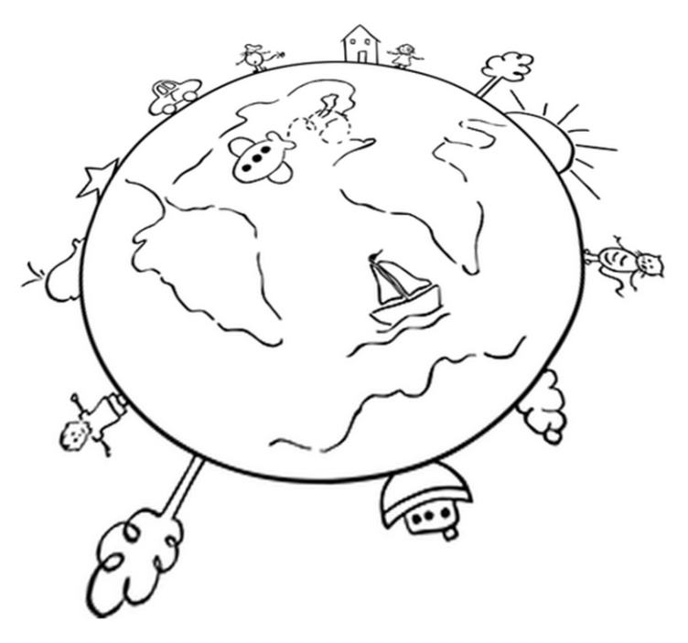 乙烯基地毯 儿童 世界旅行装饰地垫 - TenStickers