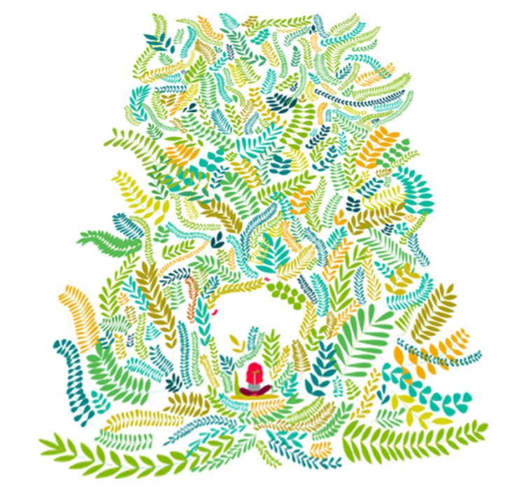 乙烯基地毯 儿童 北方美丽阅读幻想地垫 - TenStickers