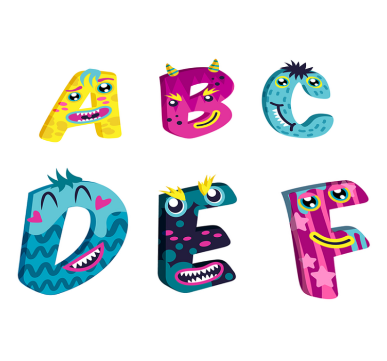 乙烯基地毯 儿童 字母拼音地垫 - TenStickers