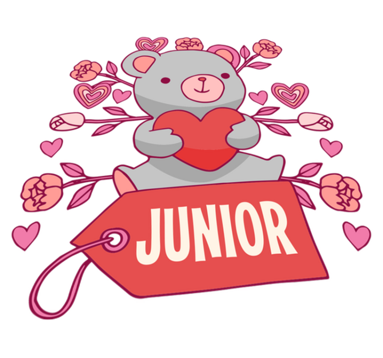 乙烯基地毯 儿童 熊心与名字 - TenStickers