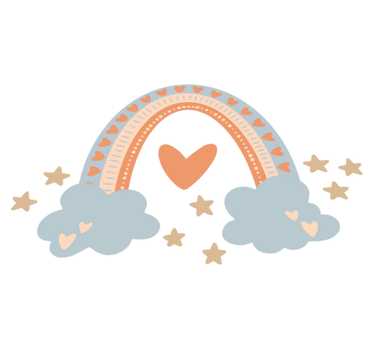 乙烯基地毯 儿童 粉彩色彩虹 - TenStickers