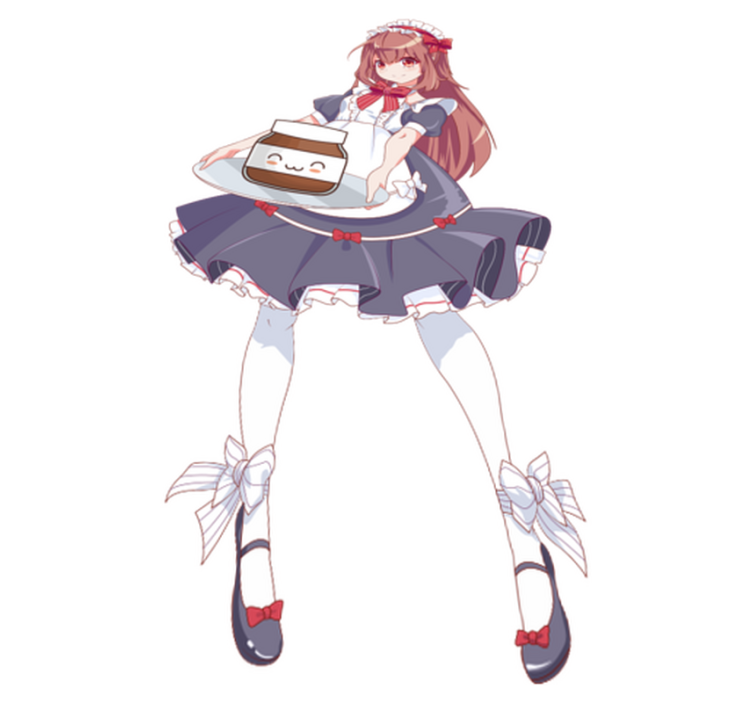 乙烯基地毯 儿童 动漫女孩与榛子巧克力酱 - TenStickers