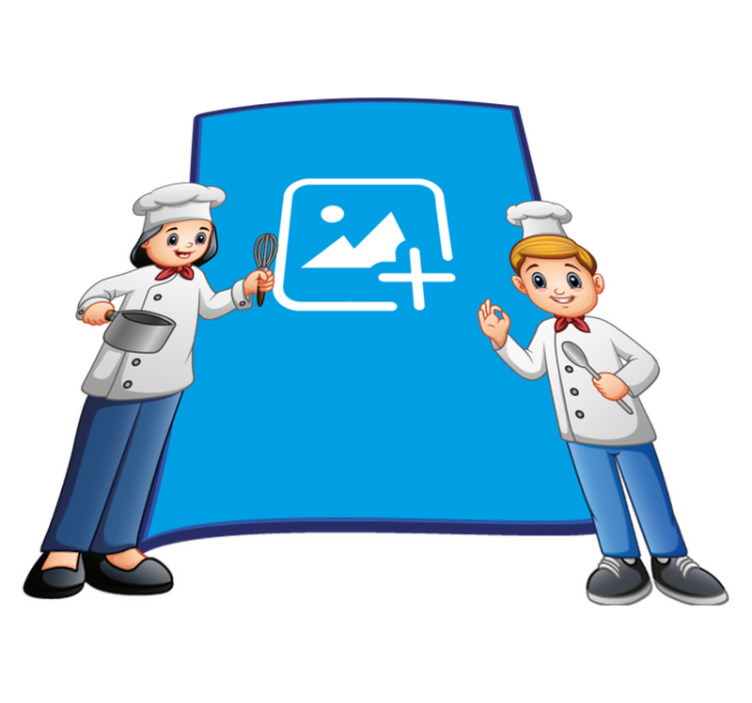 乙烯基地毯 儿童 小厨师照片框 - TenStickers