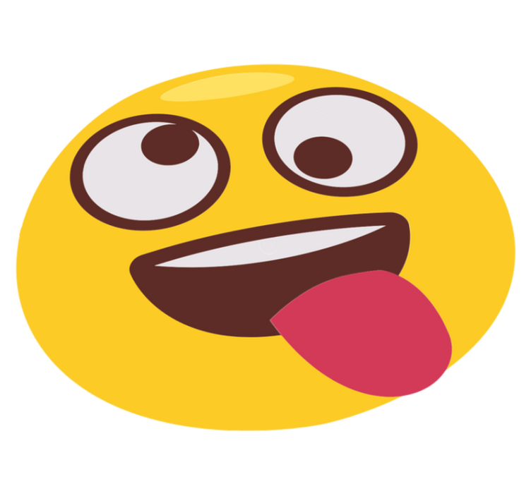 乙烯基地毯 儿童 顽皮表情符号脸 - TenStickers