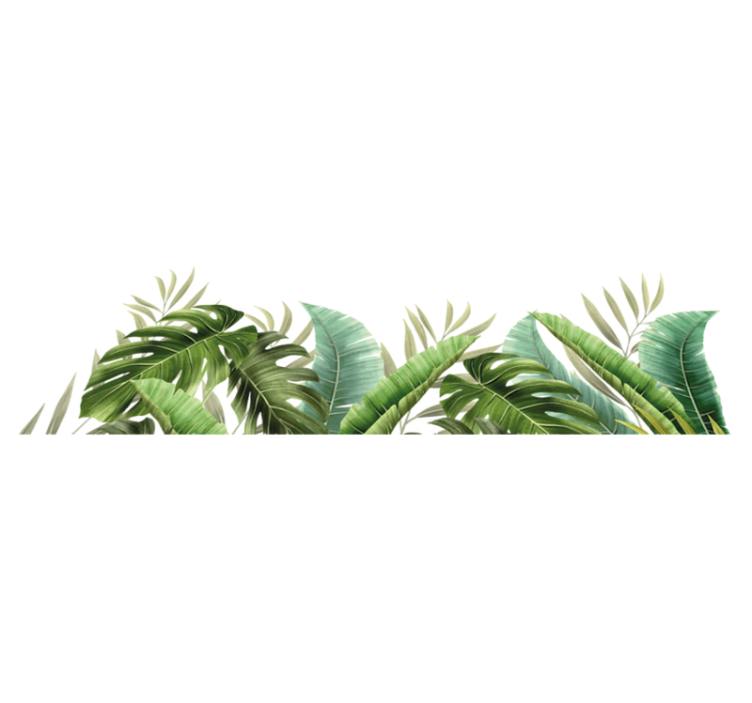 乙烯基地毯浴室热带植物设计 - TenStickers