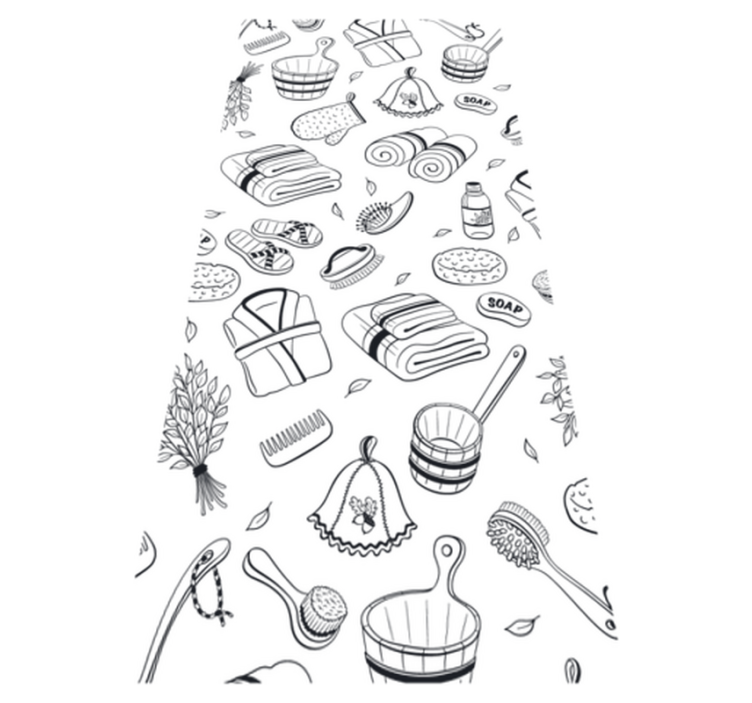乙烯基地毯浴室浴室用品。 - TenStickers