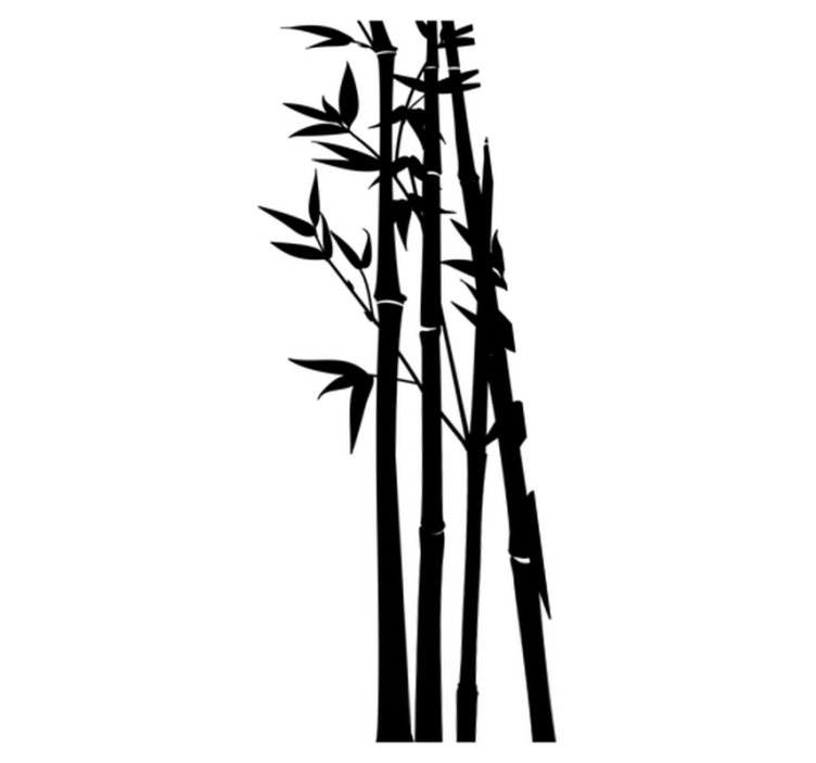 乙烯基地毯浴室竹子浴帘贴纸 - TenStickers