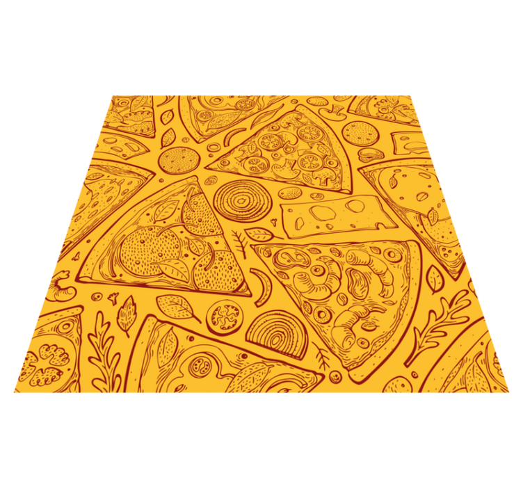 乙烯基厨房地毯 意大利美食图标 - TenStickers