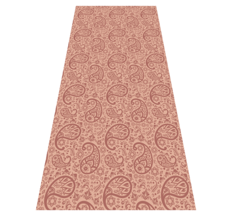 乙烯基厨房地毯佩斯利图案冰箱 - TenStickers