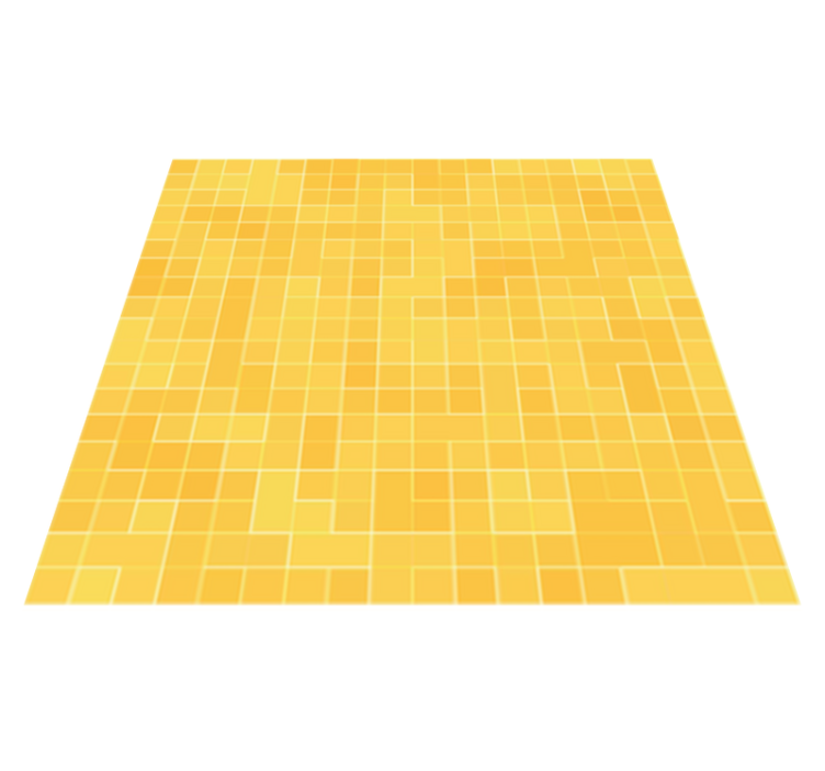 乙烯基厨房地毯细致黄金马赛克 - TenStickers