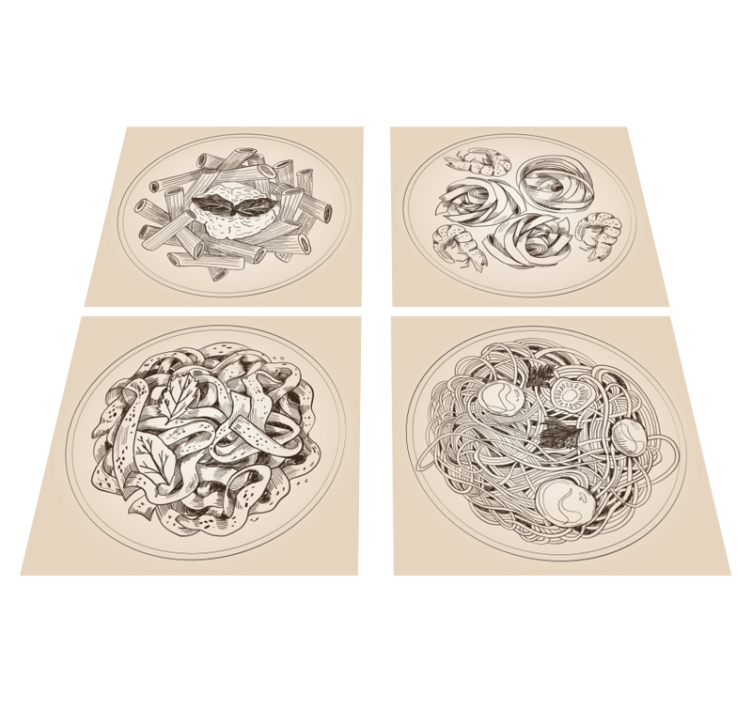 乙烯基厨房地毯装饰盘 - TenStickers