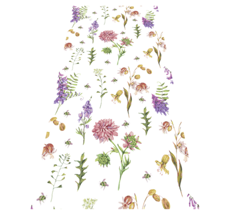 乙烯基厨房地毯多彩简约野花图案 - TenStickers