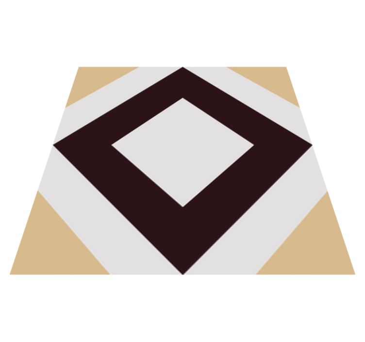 乙烯基厨房地毯方形复古水泥图案 - TenStickers