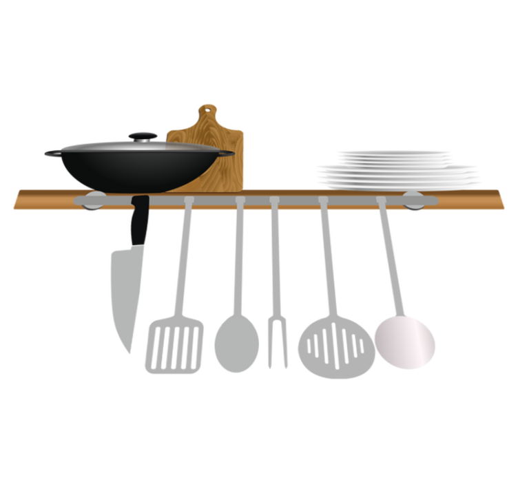 乙烯基厨房地毯洗碗碟干燥架 - TenStickers