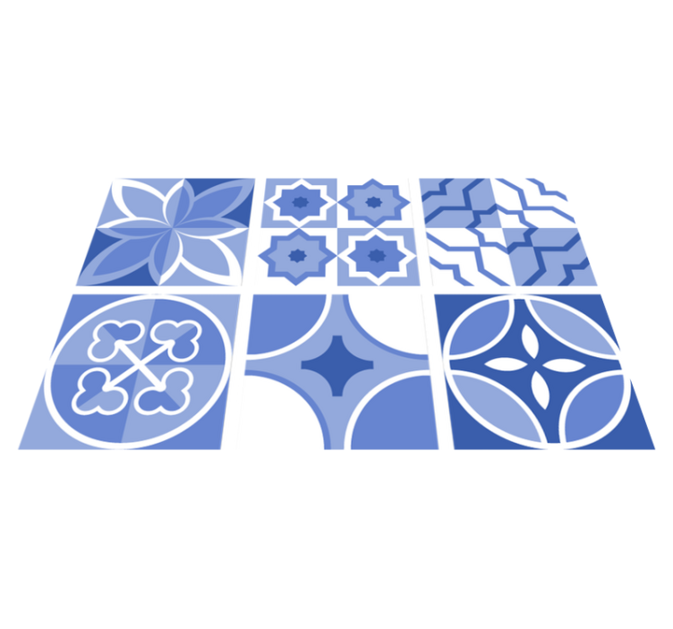 乙烯基厨房地毯与瓷砖风格相结合 - TenStickers