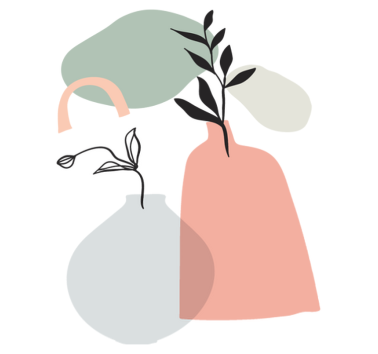 乙烯基厨房地毯简约彩色叶子 - TenStickers