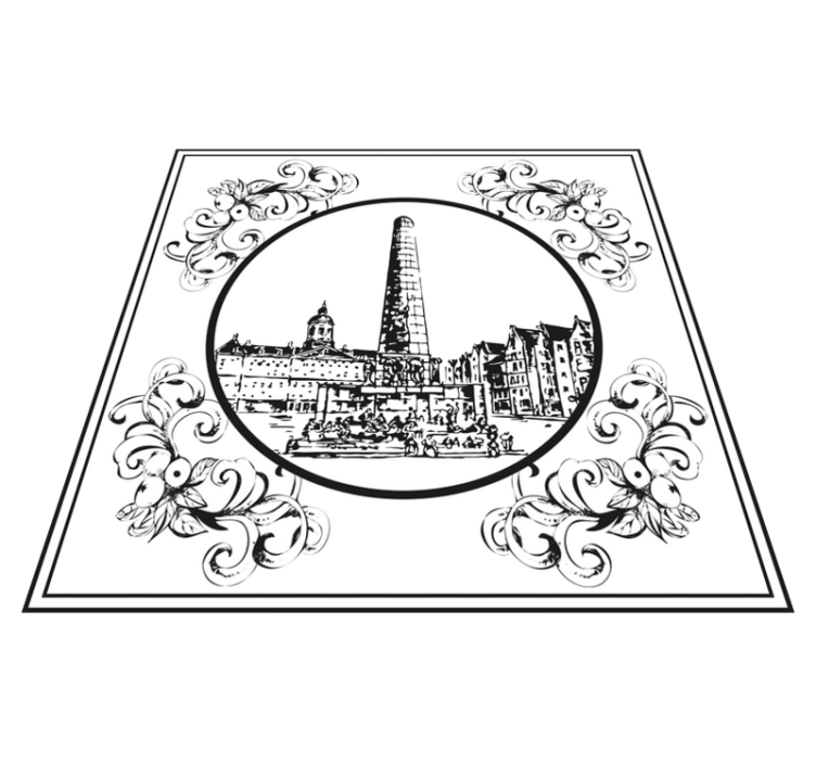 乙烯基厨房地毯阿姆斯特丹广场 - TenStickers