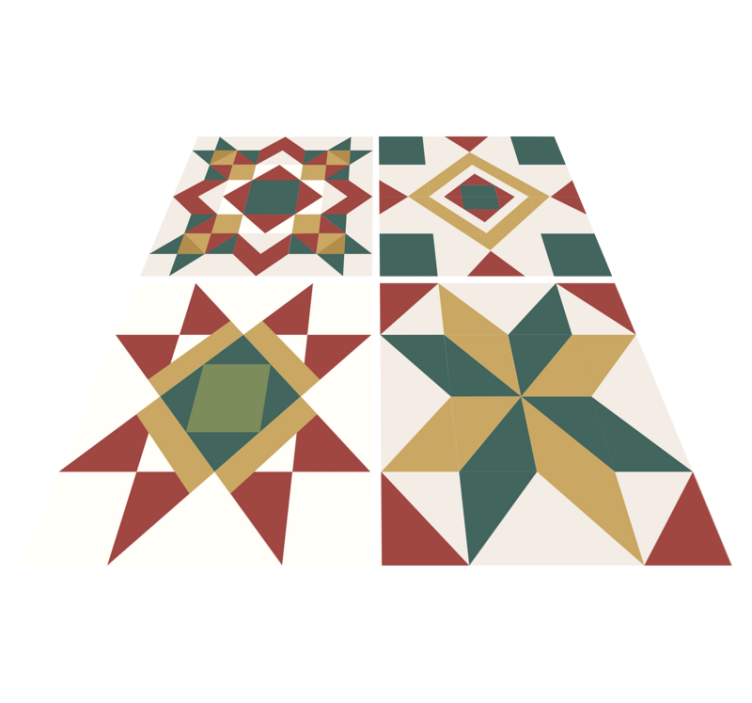 乙烯基厨房地毯星星水泥设计 - TenStickers