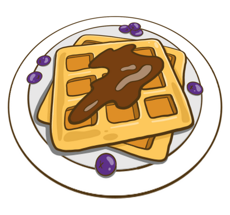 乙烯基厨房地毯比利时华夫饼插图贴纸1 - TenStickers