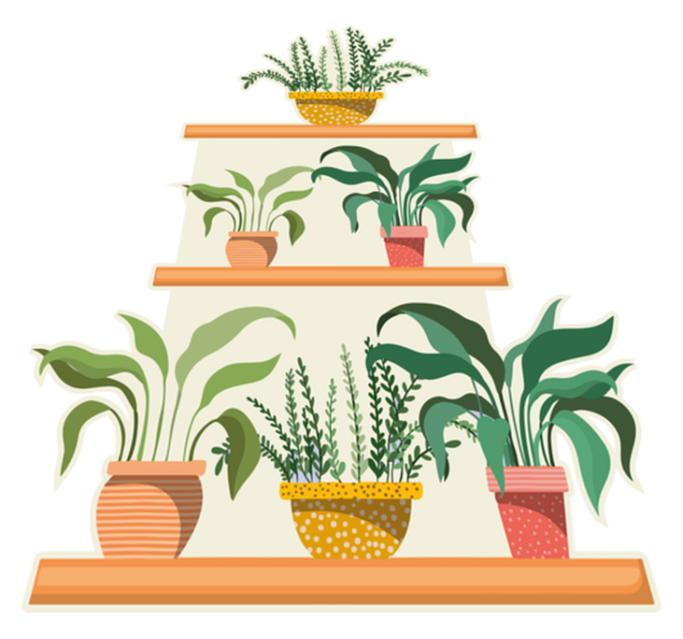 乙烯基厨房地毯水彩植物架套装 - TenStickers