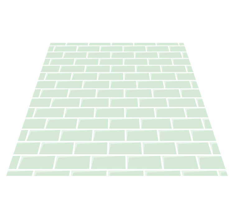 乙烯基厨房地毯绿色砖块贴纸 - TenStickers