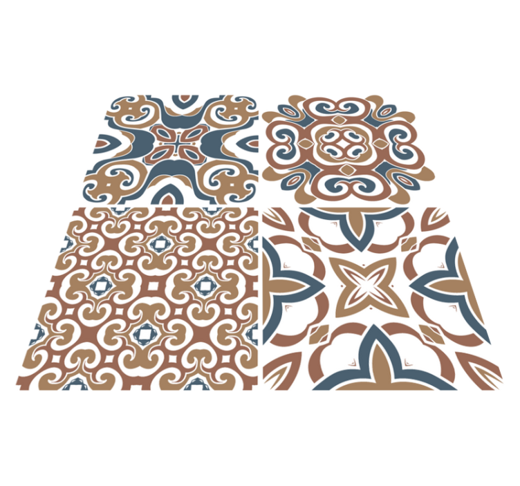 乙烯基厨房地毯水泥砖 - TenStickers