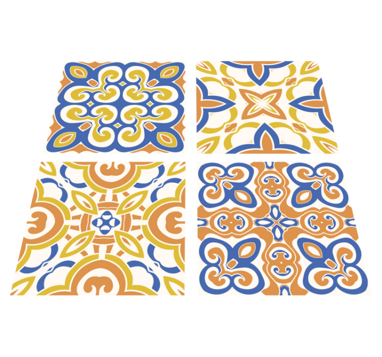 乙烯基厨房地毯西西里瓷砖 - TenStickers