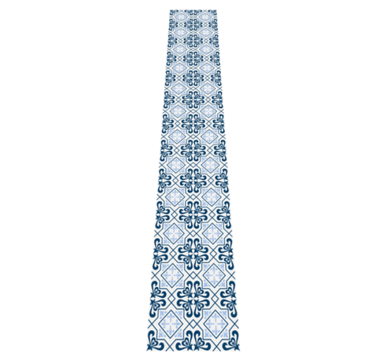 乙烯基厨房地毯典型蓝色葡萄牙瓷砖 - TenStickers