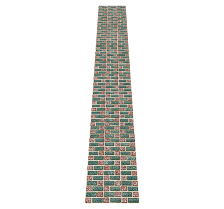 乙烯基厨房地毯简单砖块图案 - TenStickers