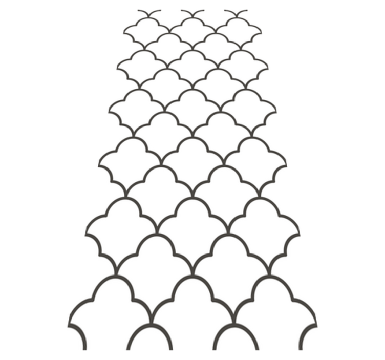 乙烯基厨房地毯几何摩洛哥设计 - TenStickers