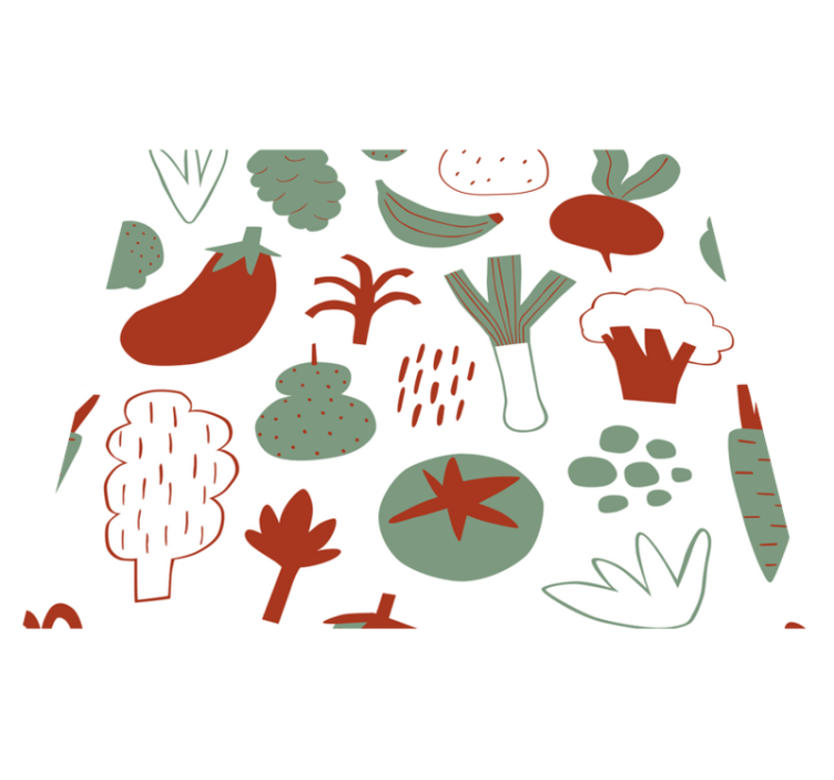 乙烯基厨房地毯色彩缤纷的蔬菜 - TenStickers