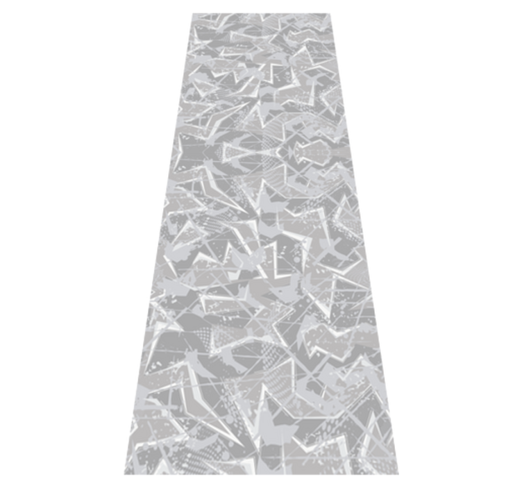 卧室乙烯基地毯，灰色80年代精美图案 - TenStickers
