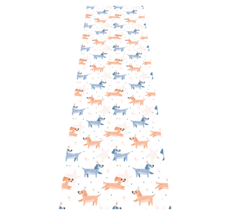 卧室乙烯基地毯可爱狗狗戴皇冠 - TenStickers