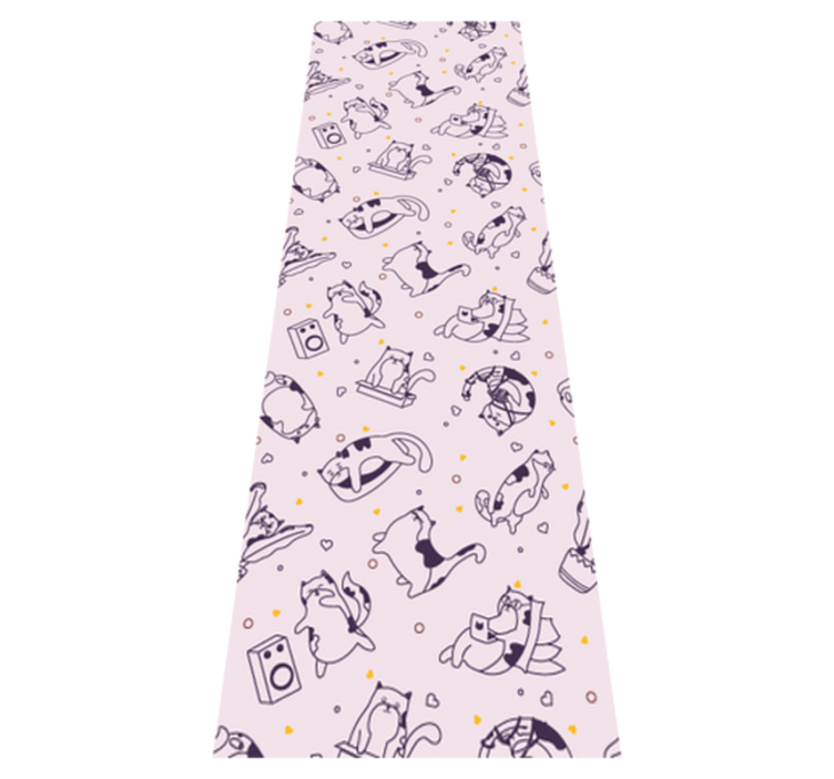 卧室乙烯基地毯猫咪乐队图案 - TenStickers