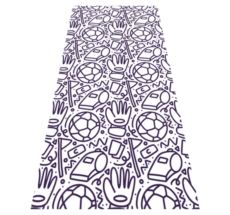 卧室乙烯基地毯运动涂鸦设计 - TenStickers