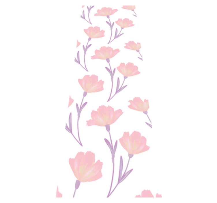 卧室乙烯基地毯简约水彩野花图案 - TenStickers