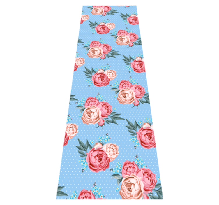 卧室乙烯基地毯复古波点图案设计 - TenStickers