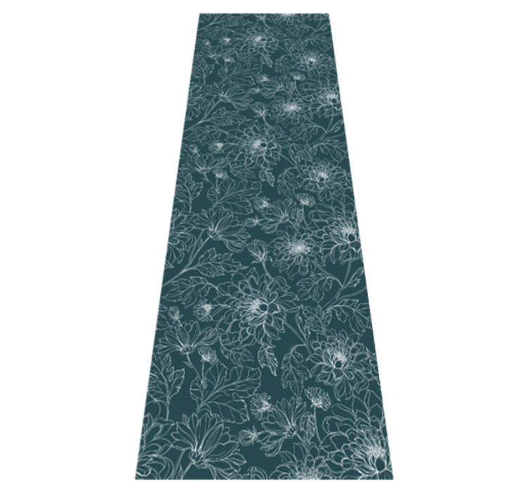 卧室乙烯基地毯经典白色花卉设计 - TenStickers