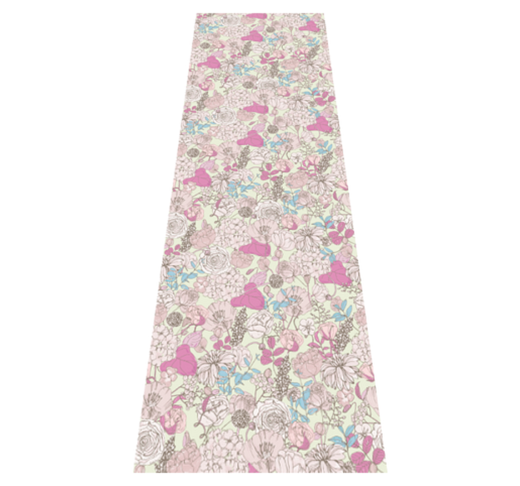 卧室乙烯基地毯花卉复古风格 - TenStickers