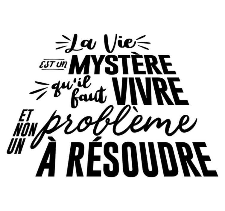 卧室乙烯基地毯 生活是个谜 - TenStickers