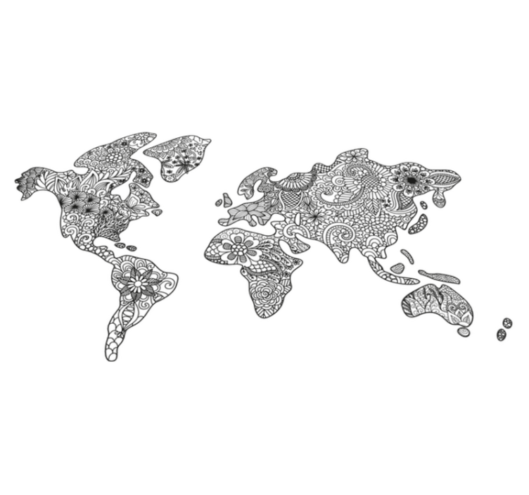 卧室乙烯基地毯曼陀罗图案 - TenStickers