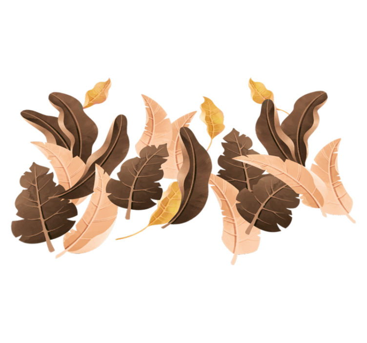 卧室乙烯基地毯配萨凡纳米色植物 - TenStickers