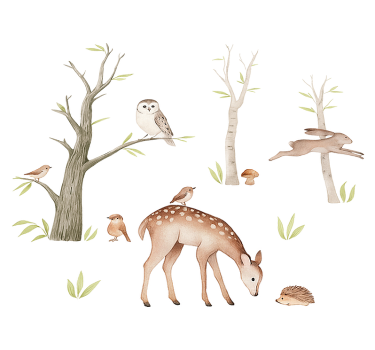 卧室乙烯基地毯秋日宁静森林 - TenStickers